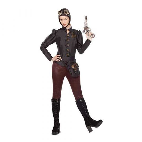 Viving Costumes Steampunk Aviator Disfarce Castanho S