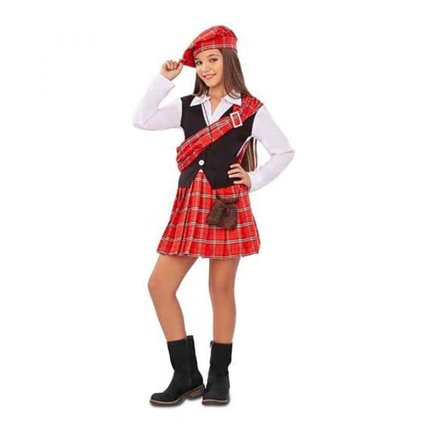 Viving Costumes Scottish Disfarce Menina Vermelho 7-9 Anos