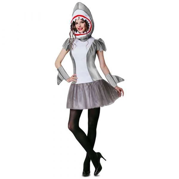 Viving Costumes Shark Disfarce Menina Cinzento S
