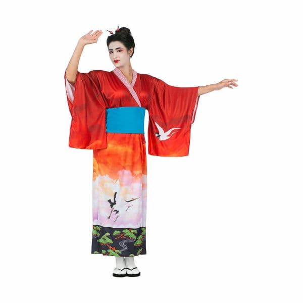 Viving Costumes Geisha Disfarce Mulher Colorido M