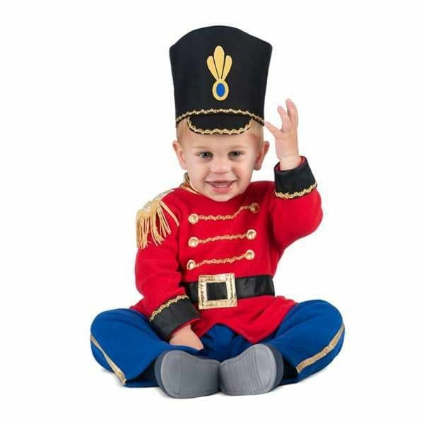 Viving Costumes Mono Baby Toy Soldier With Integrated Belt And Hat Disfarce Junior Vermelho 24 Months-3 Anos