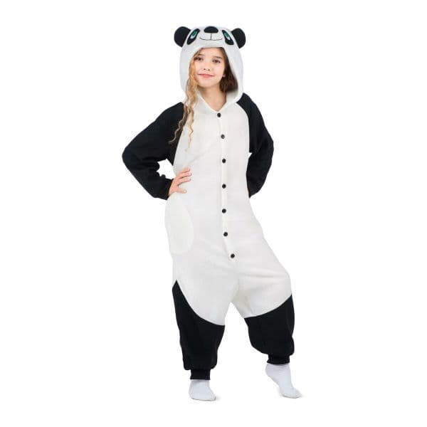 Viving Costumes Infant Panda Kigurumi Bear With Hood And Tail Costume Branco M