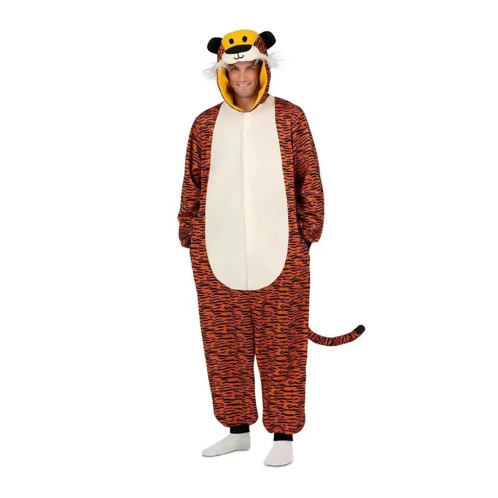 Viving Costumes Tigre Big Kigurumi With Hood And Tail Disfarce Laranja M