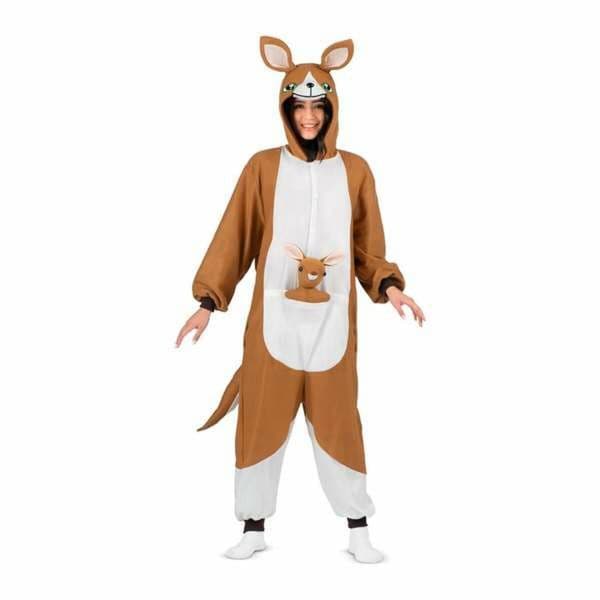Viving Costumes Kigurumi Kangide Disfarce Mulher Castanho S