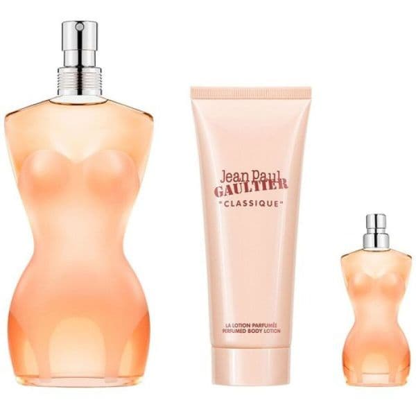 Jean Paul Gaultier Classique Woman Eau de Toilette 100ml + Loção Corporal 75ml + Eau de Toilette 6ml Coffret