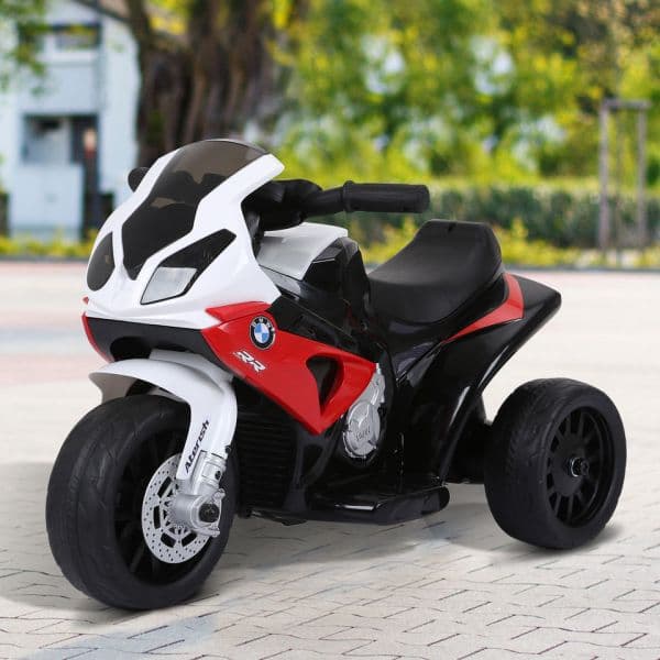 HomCom Mota Elétrica BMW Triciclo Infantil 6V para Crianças com Luzes e Música Vermelha