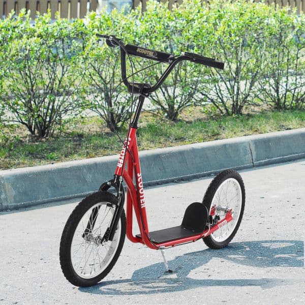 HomCom Trotinete com pneus Freio Vermelho - 371-021RD