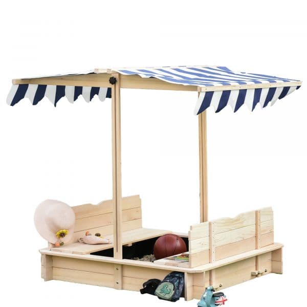Outsunny Caixa de Areia de Madeira 106x106x121 Cm