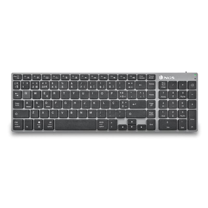 Teclado NGS Bluetooth Fortune Recarregavel Bateria Cinza - 04.826.002.00310