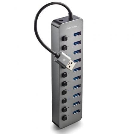 NGS IHUB10 Hub USB 3.0 10 Portas + Interruptores Individuais