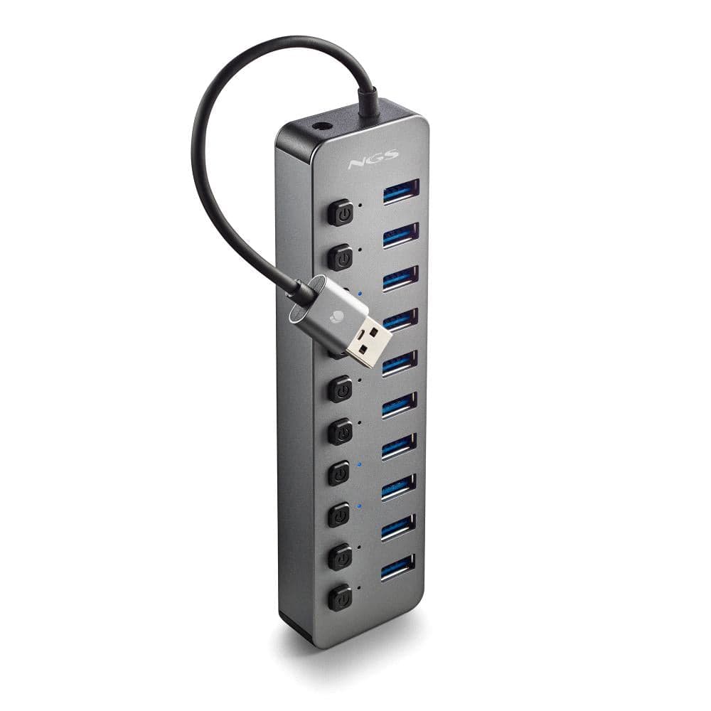 NGS IHUB10 Hub USB 3.0 10 Portas + Interruptores Individuais