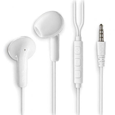 NGS Cross Flip In-Ear Headphones com Microfone 3.5mm Branco