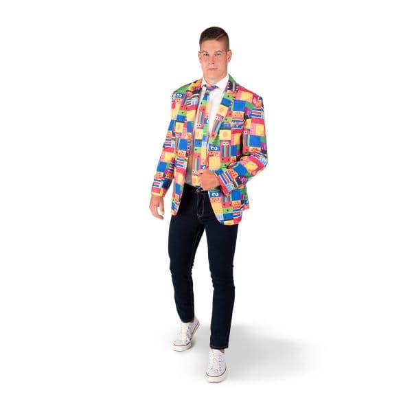 Viving Costumes Sesame Street Jacket Disfarce Homem Colorido XL