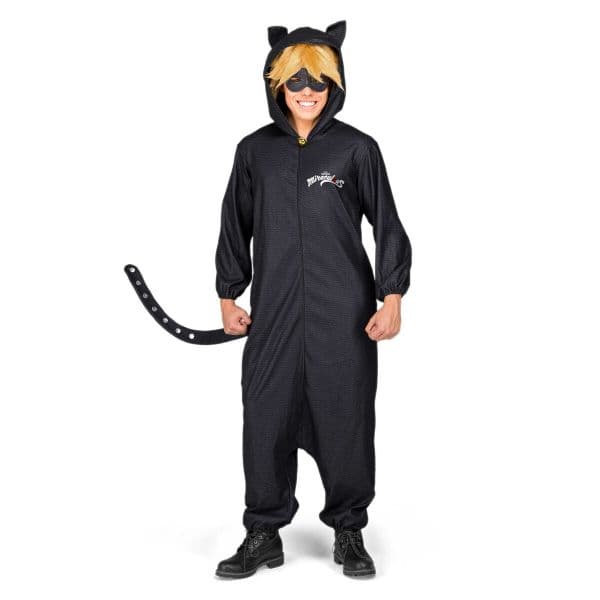 Viving Costumes Pijama Cat Disfarce Homem Preto S