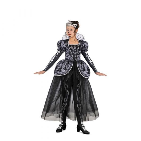 Mom Fantasia De Rainha Das Catacumbas Infantil 10-12 Anos Black / White