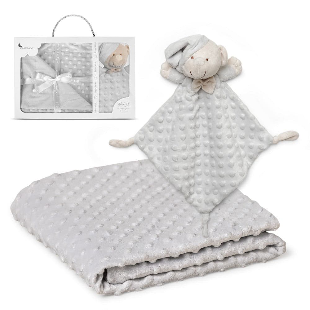 Interbaby Conjunto Manta + Dou Dou Recém Nascido Cinza