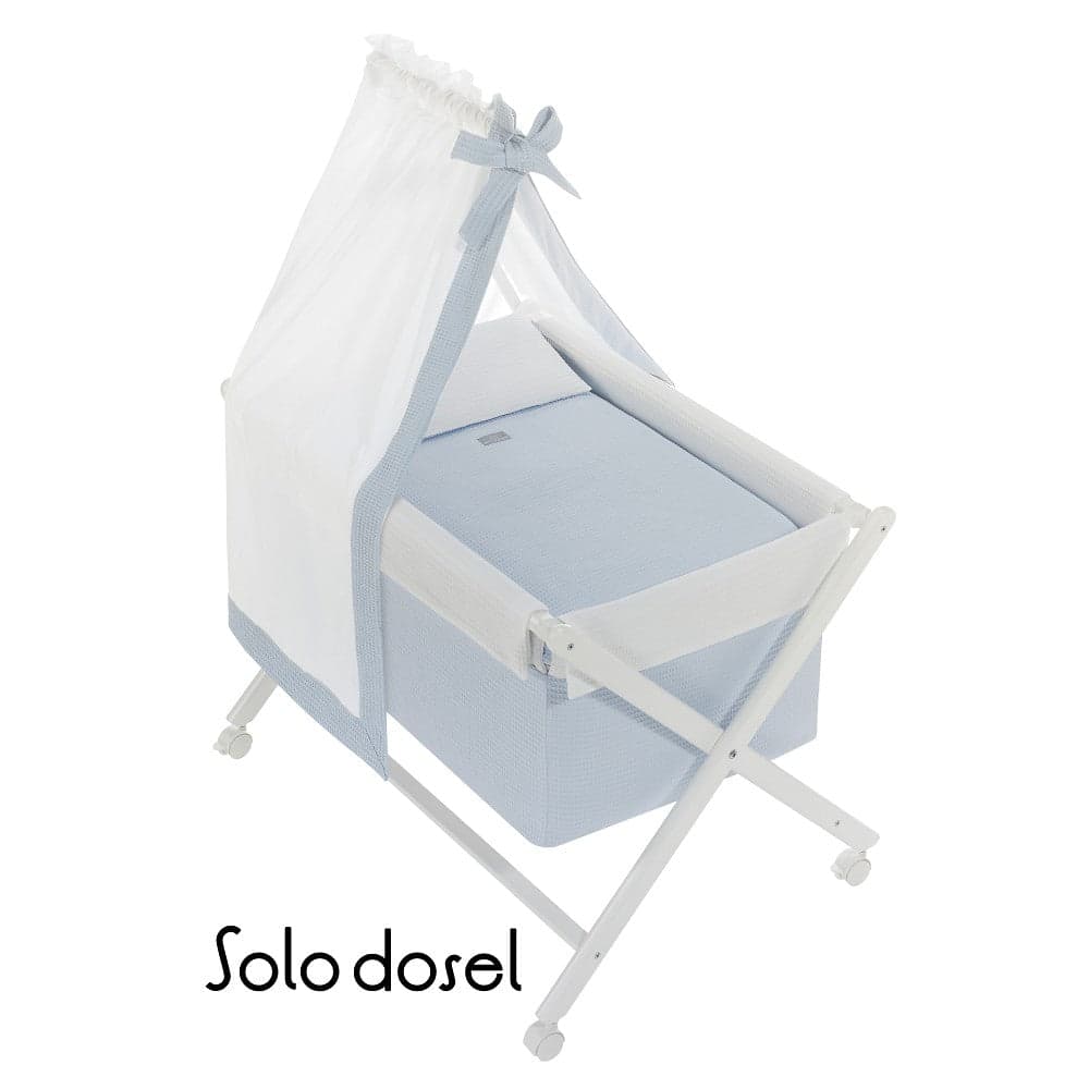 Dossel para Berço Madeira Algodão Astrid/Viggo Azul Don Algodon