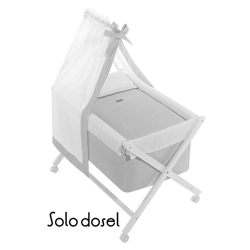 Dossel para Berço Madeira Algodão Astrid/Viggo Cinza Don Algodon
