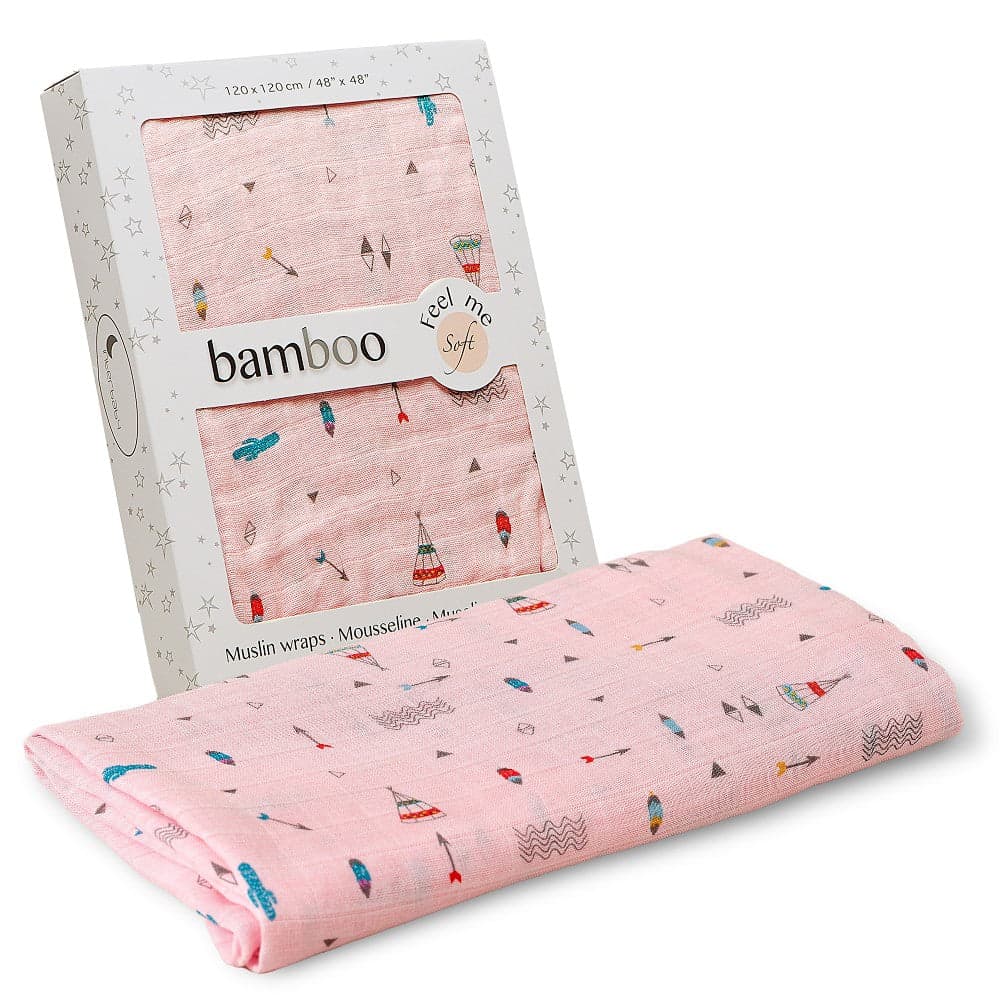 Fralda 120 X 120 Bambu Cabaña Rosa Interbaby