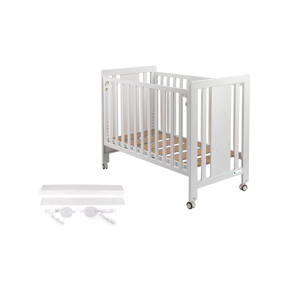 Cama de grades 60X120 Monet Branco Color+Kit Co Sleeping Interbaby