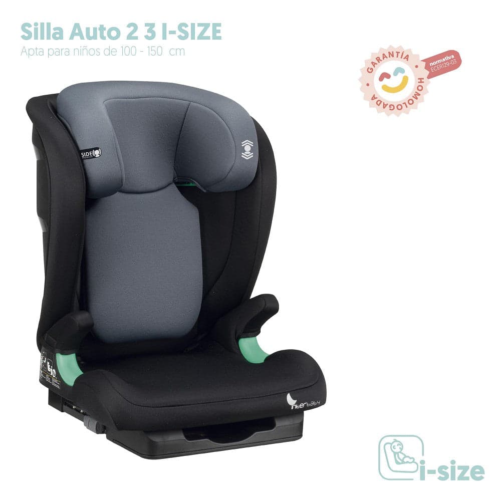 Cadeira Auto I-size Juno 100-150Cm Cinza Interbaby