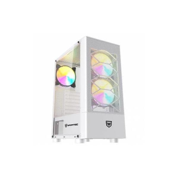 Nfortec Caelum com Vidro Temperado USB 3.0 RGB White - NF-CS-CAELUM-WHITE