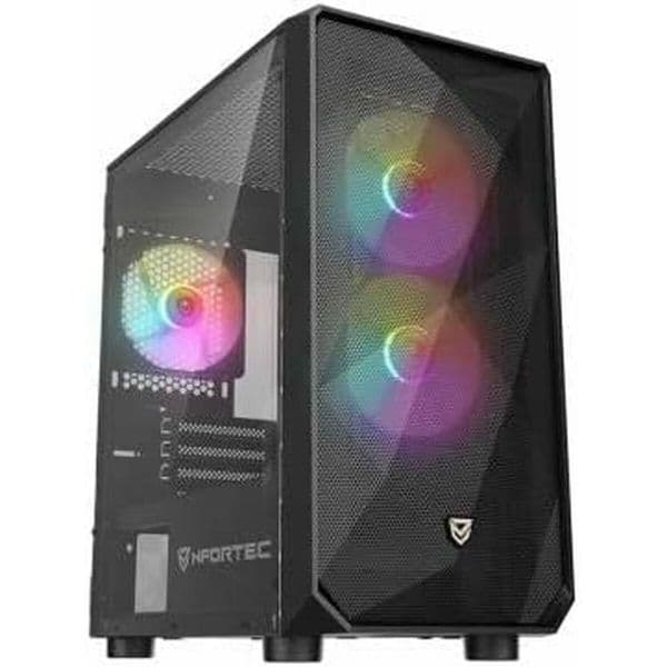 Nfortec Dys Vidro Temperado USB 3.0 ARGB Preto
