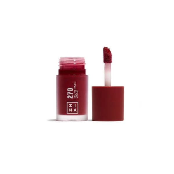 3ina The No-rules Cream Maquilhagem Multifuncional para Olhos, Lábios e Rosto Tom 270 Deep, Wine Red 8ml