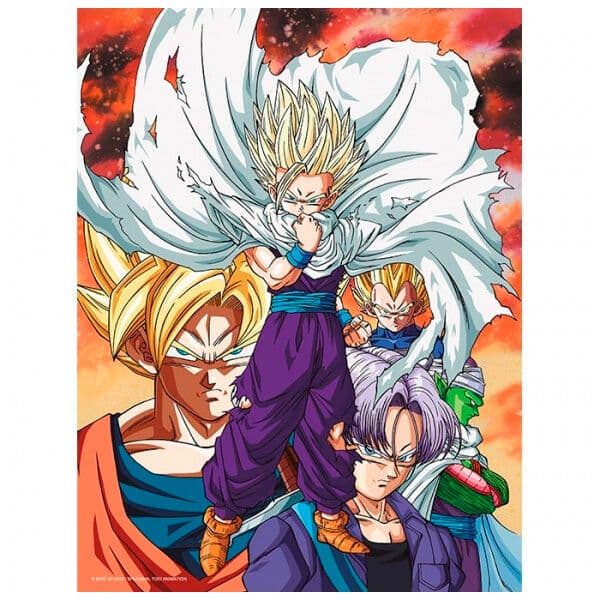 SD Toys Poster de Cristal Heroes vs Cell Dragon Ball Z Multicolor 30 x 40 cm