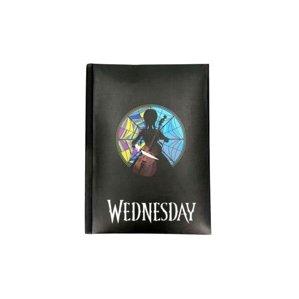 SD Toys Caderno Pautado A5 Capa Dura 60 Folhas Roseton Wednesday Light