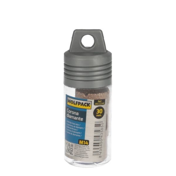WOLFPACK Corona Diamante para Amoladora Ø 30 mm. Conexión Rosca M14. Corte Seco Af 09112140