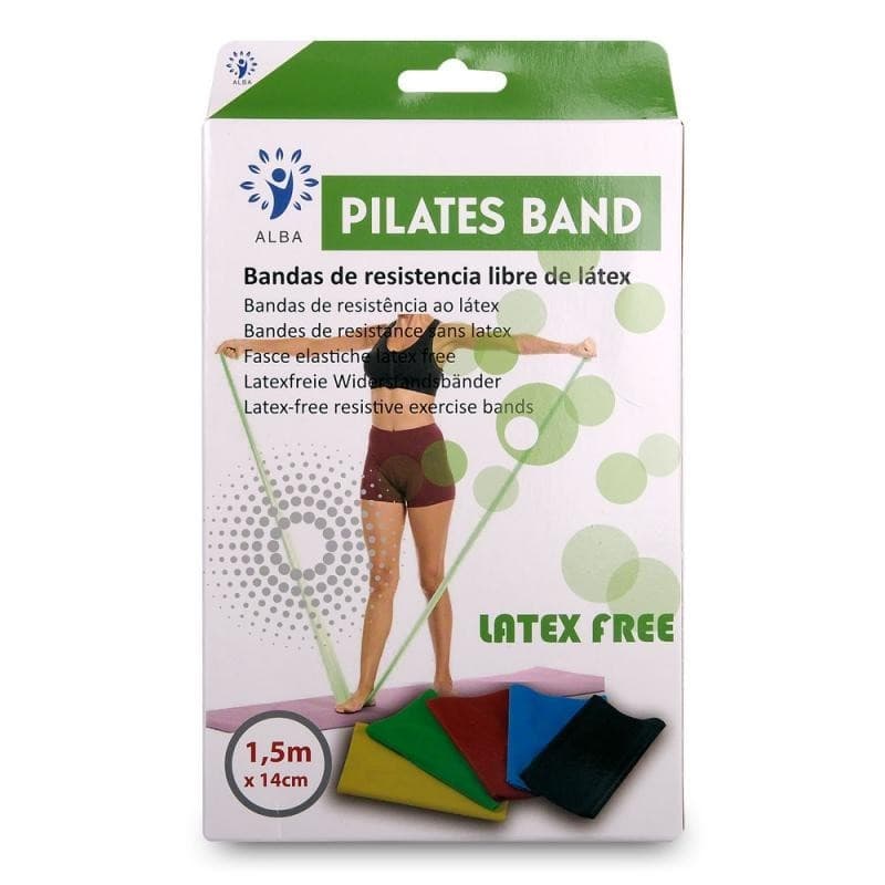 Banda elastica tipo Thera Band verde 1,5m 2362
