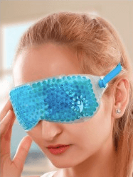 Máscara p/olhos em gel azul ALBA