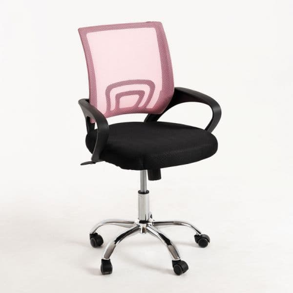 Cadeira Midi Pro Rosa e Preto