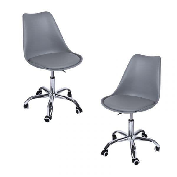 Presentes Miguel Conjunto 2 Cadeiras Neo Cinza Escuro