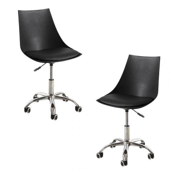 Presentes Miguel Conjunto 2 Cadeiras Blok Office Preto