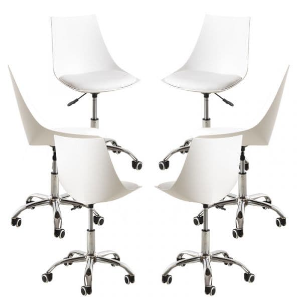 Presentes Miguel Conjunto 6 Cadeiras Blok Office Branco