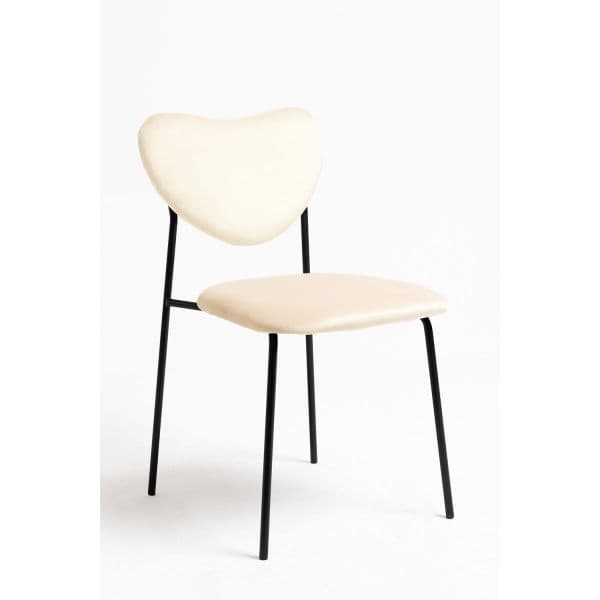 Presentes Miguel Cadeira Cora Black Veludo Beige