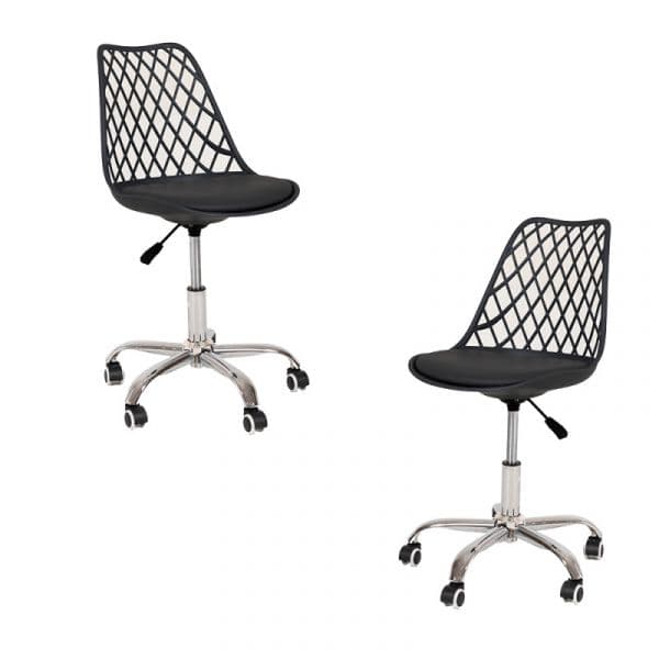 Presentes Miguel Conjunto 2 Cadeiras Mima Office Preto