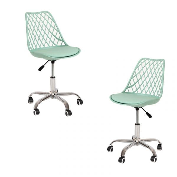 Presentes Miguel Conjunto 2 Cadeiras Mima Office Celadon