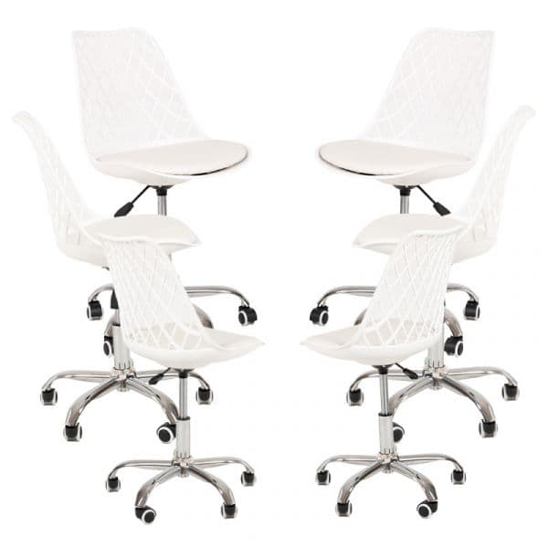 Presentes Miguel Conjunto 6 Cadeiras Mima Office Branco