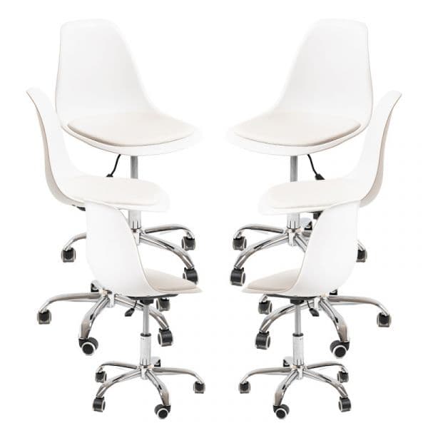 Presentes Miguel Conjunto 6 Cadeiras Dami Office Branco