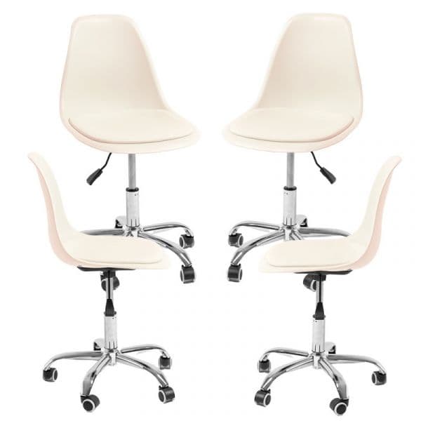 Presentes Miguel Conjunto 4 Cadeiras Dami Office Beige