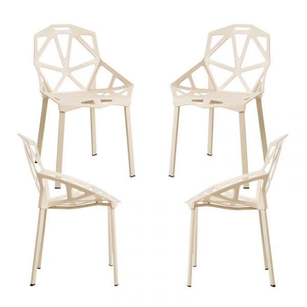 Presentes Miguel Conjunto 4 Cadeiras Omega Beige