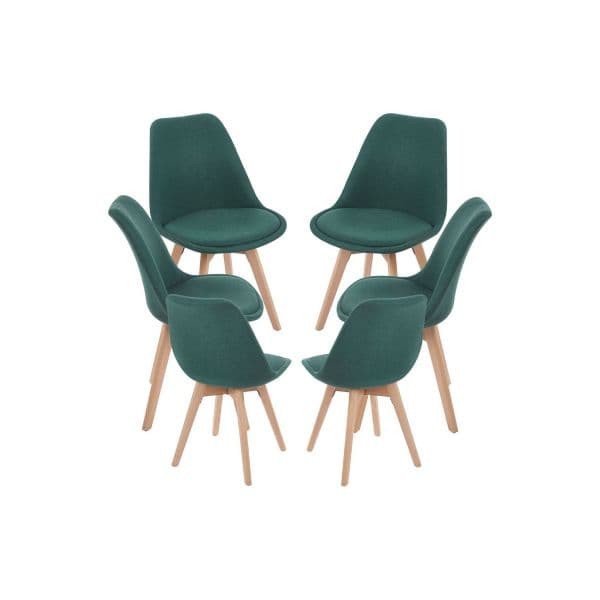 Presentes Miguel Pack 6 Cadeiras Synk Tecido Verde