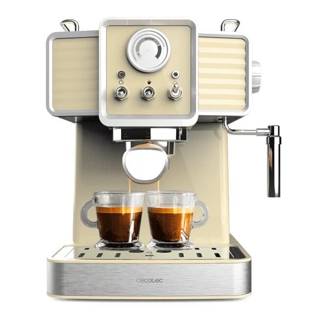 Máquina de Café Expresso Cecotec Vintage 20 Tradizionale Amarela Claro