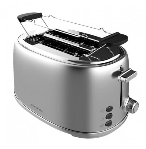 Cecotec Torradeira Toast&amp;Taste 1000 Retro Double Inox - 03206