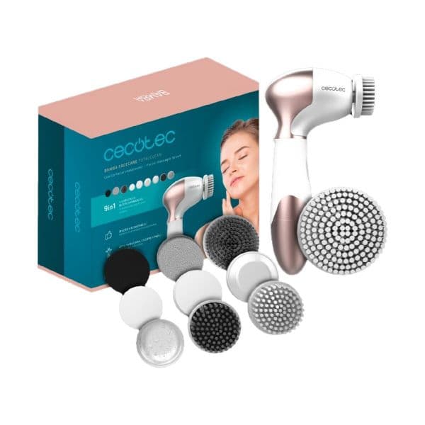 Cecotec Bamba FaceCare TotalClean Escova de Limpeza Facial 9 em 1 Branco