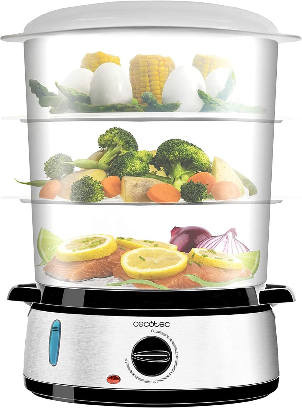Máquina de Cozer a Vapor Cecotec Vapovita 3000 Inox