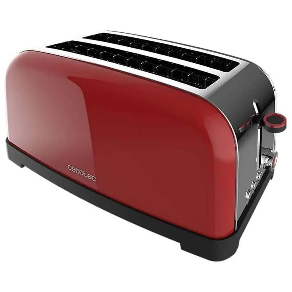 Cecotec Toastin' time 1500 Red Lite Torradeira com 2 Fatias Longas 1500W em Vermelho